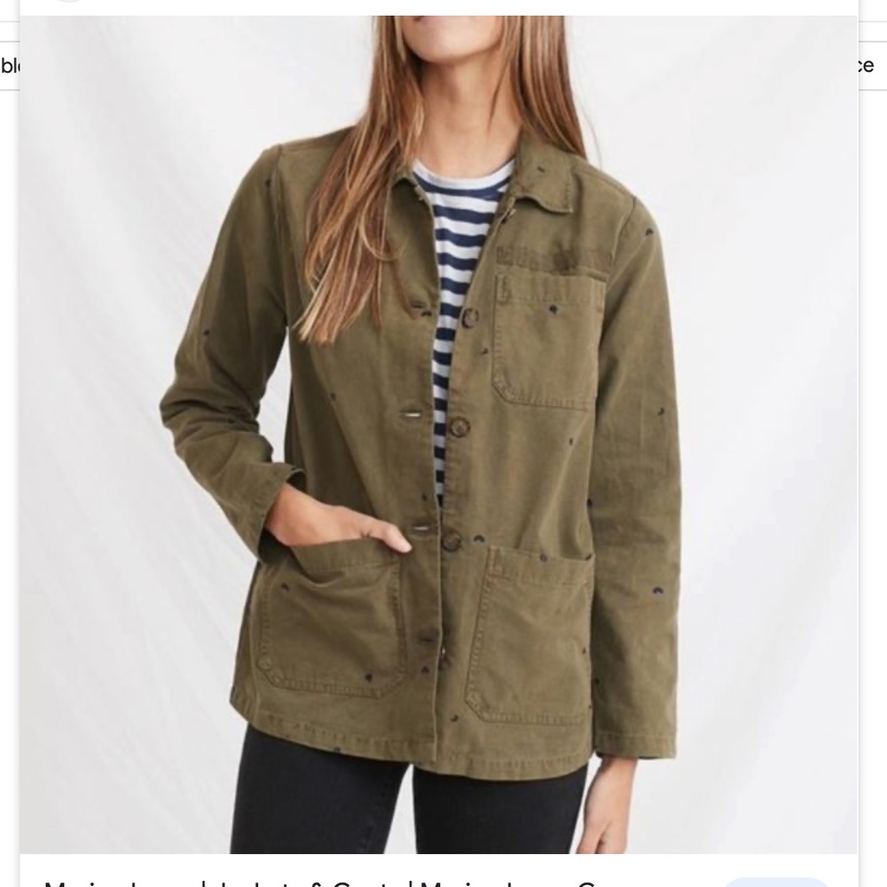 Marine Layer Gracey Chore Coat with Rainbow Embroidery Small - Picture 12 of 12